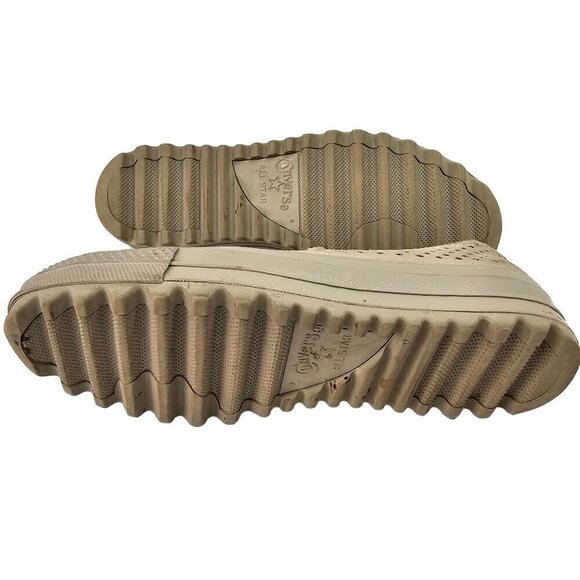 Converse CTAS Lift Ripple Sneaker Women Shoe Sz 8-8.5 Low Cut Beige Eyelet560652 - Picture 6 of 9